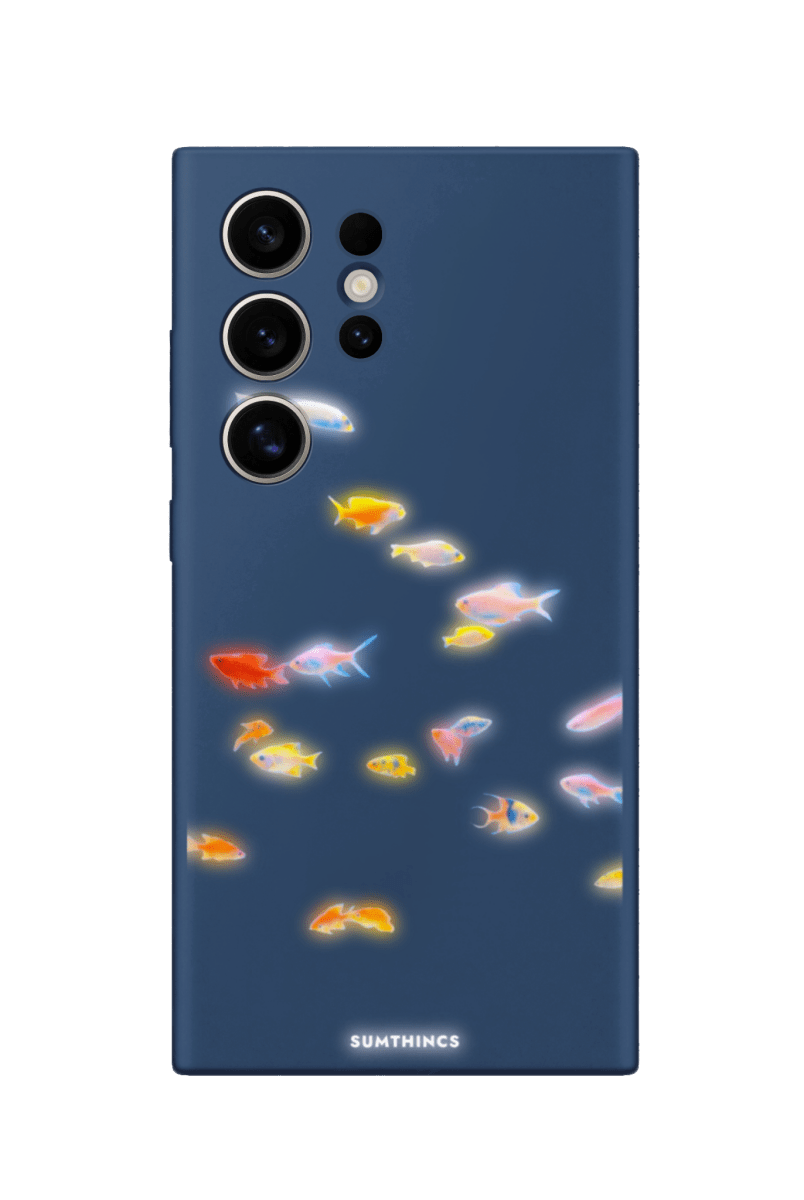 Samsung S23 Ultra Neon Fish Premium Telefon Kılıfı Pasifik Mavi - SUMTHINCS