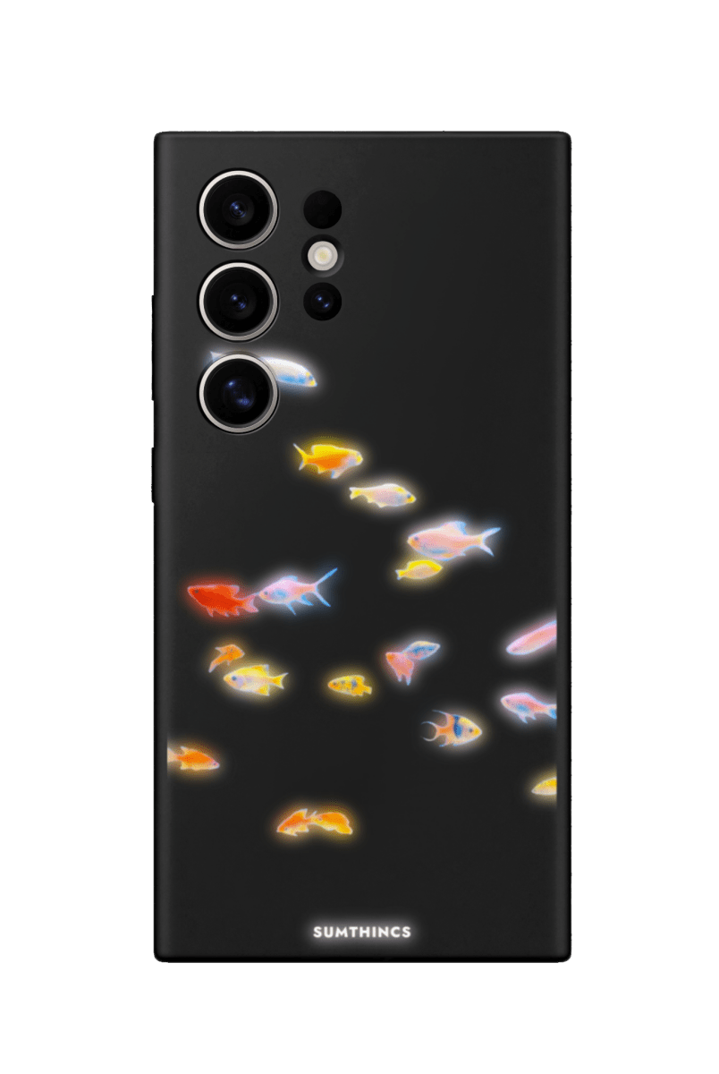 Samsung S23 Ultra Neon Fish Premium Telefon Kılıfı Siyah - SUMTHINCS