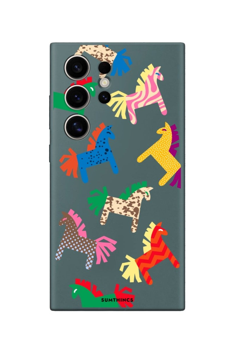 Samsung S23 Ultra Ponies Premium Telefon Kılıfı Kaktüs Yeşili - SUMTHINCS