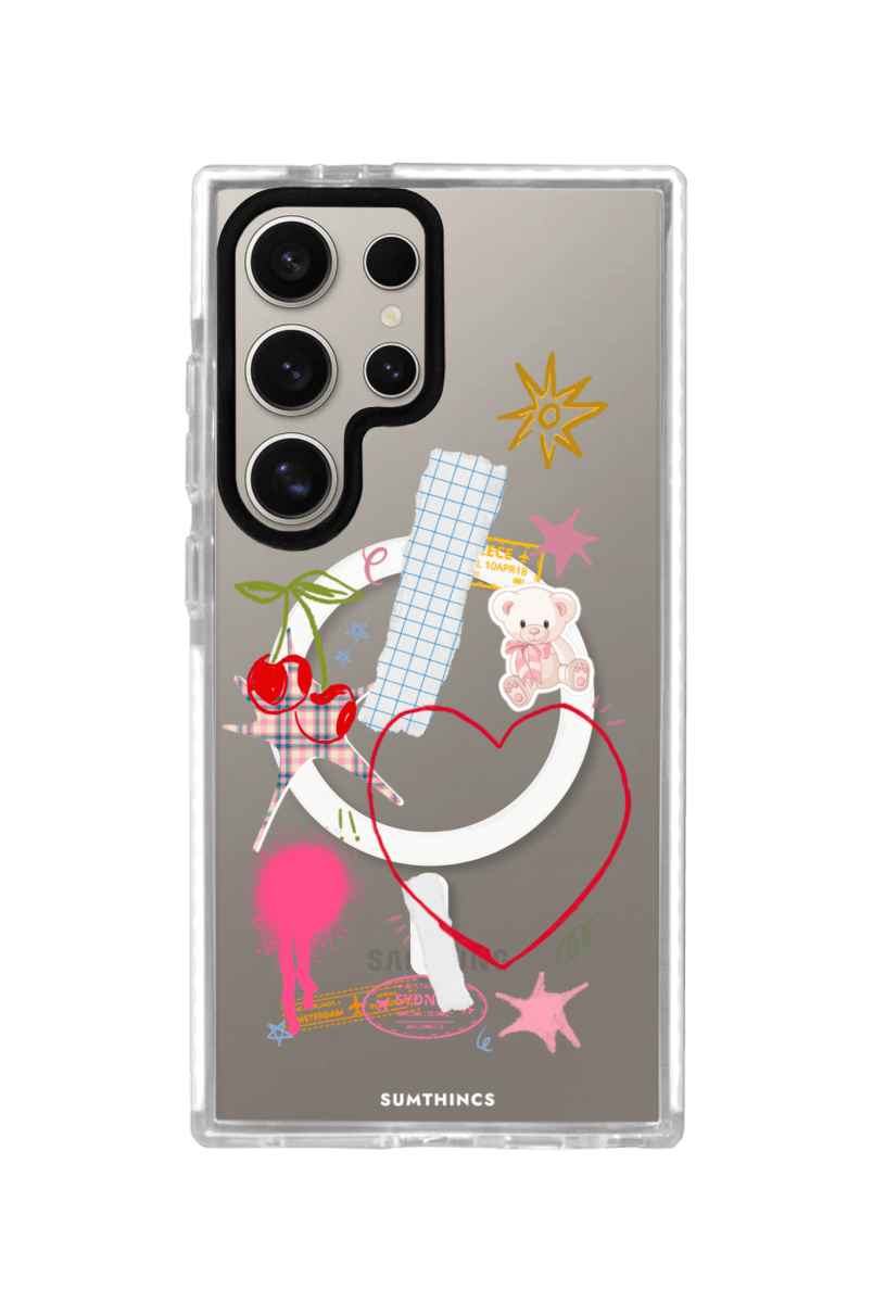 Samsung S23 Ultra Sweet Chaos Magsafe Procase Şeffaf Telefon Kılıfı Beyaz Şeffaf - SUMTHINCS