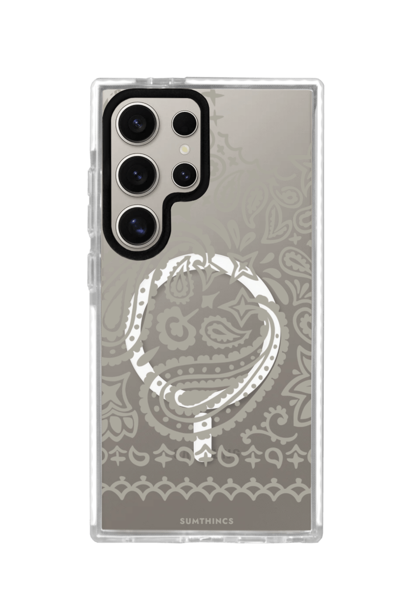Samsung S23 Ultra Urban Bandana Magsafe Procase Şeffaf Telefon Kılıfı Beyaz Şeffaf - SUMTHINCS