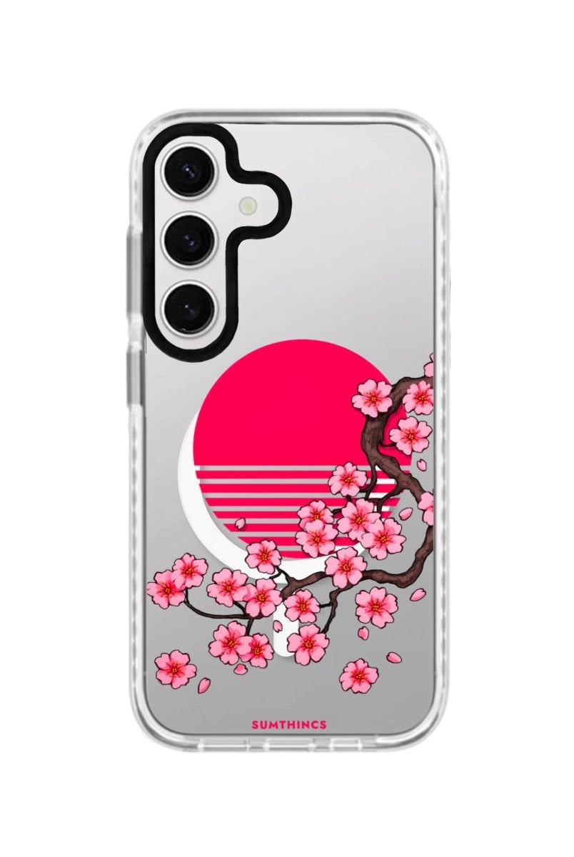 Samsung S24 Plus Cherry Blossom Dawn Magsafe Procase Şeffaf Telefon Kılıfı - SUMTHINCS