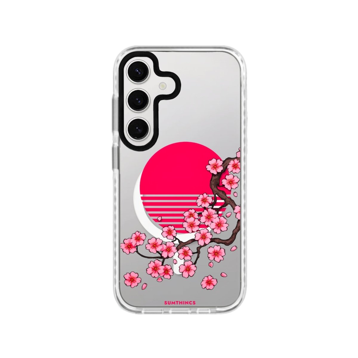Samsung S24 Plus Cherry Blossom Dawn Magsafe Procase Şeffaf Telefon Kılıfı - SUMTHINCS