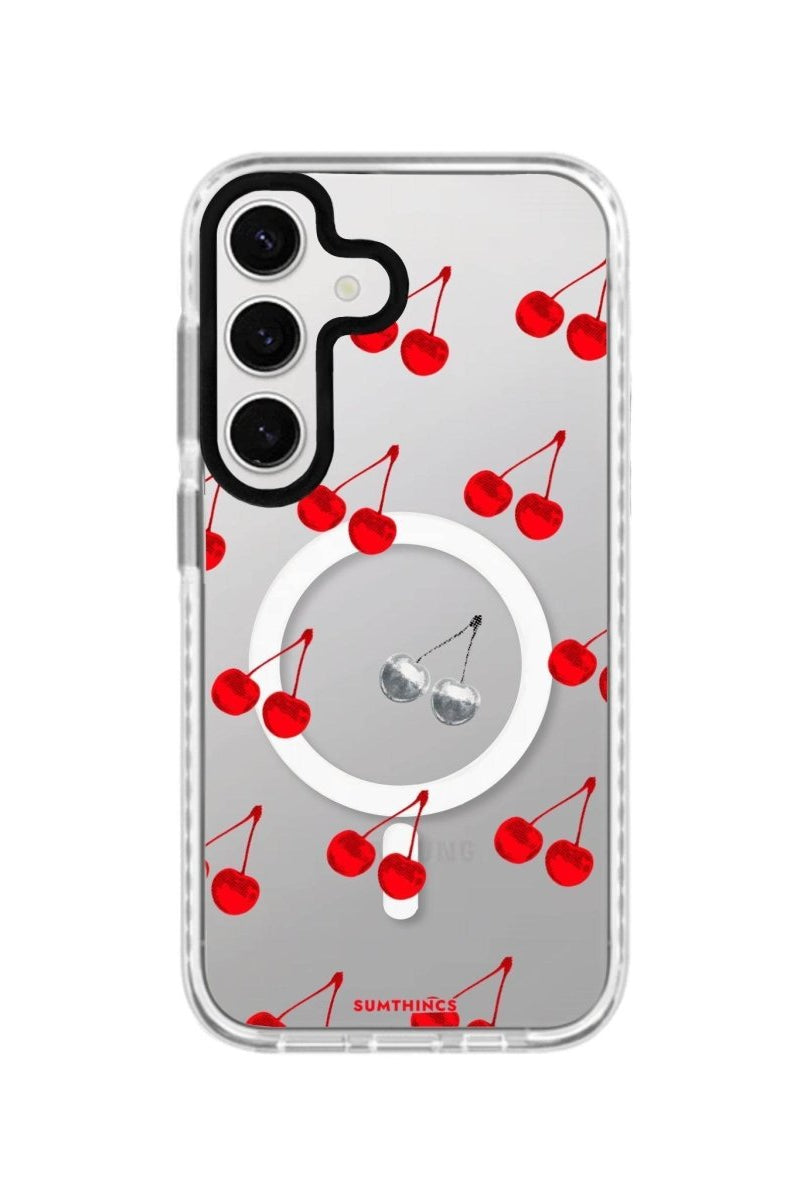 Samsung S24 Plus Disco Cherry Magsafe Procase Şeffaf Telefon Kılıfı - SUMTHINCS