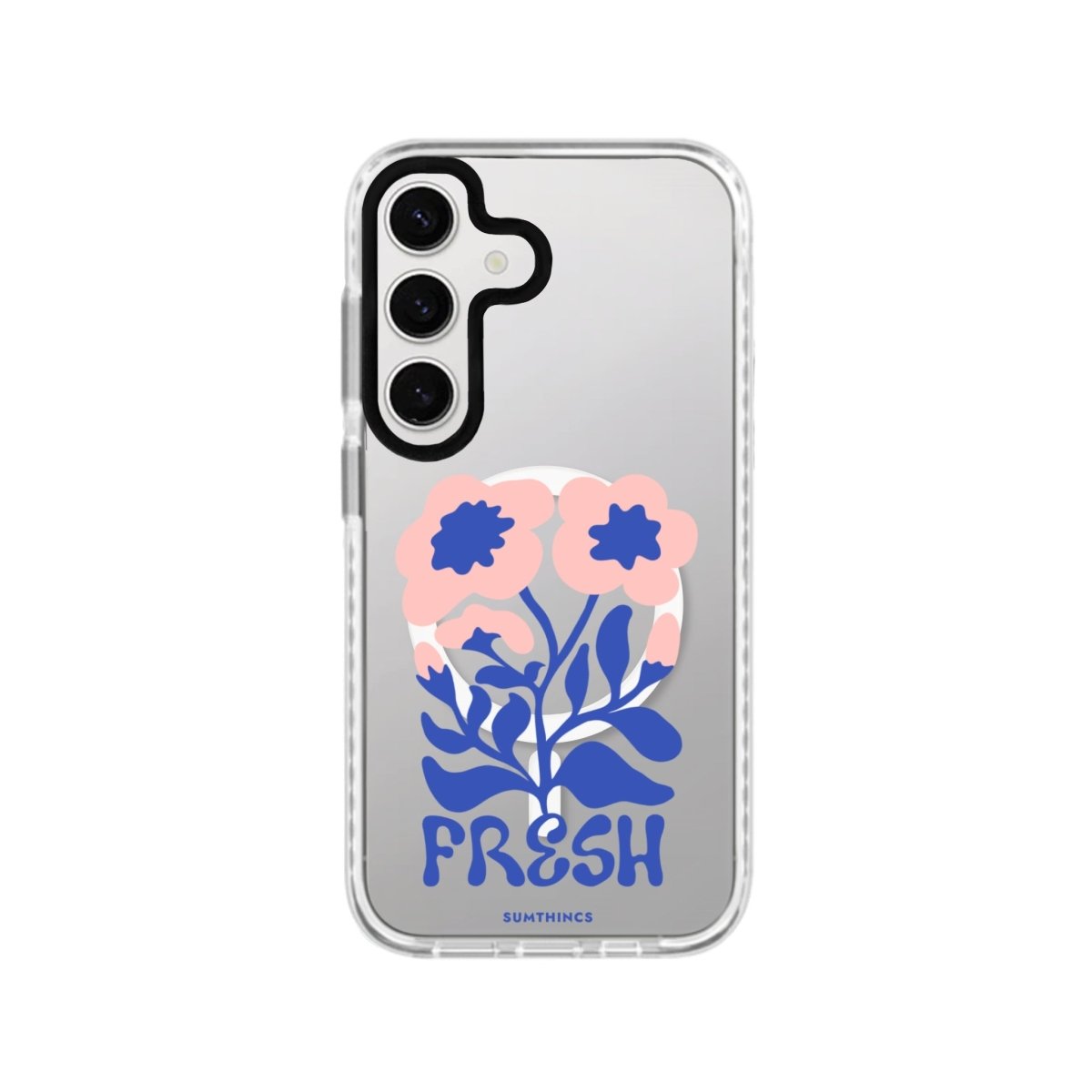 Samsung S24 Plus Fresh Flowers Magsafe Procase Şeffaf Telefon Kılıfı Beyaz Şeffaf - SUMTHINCS