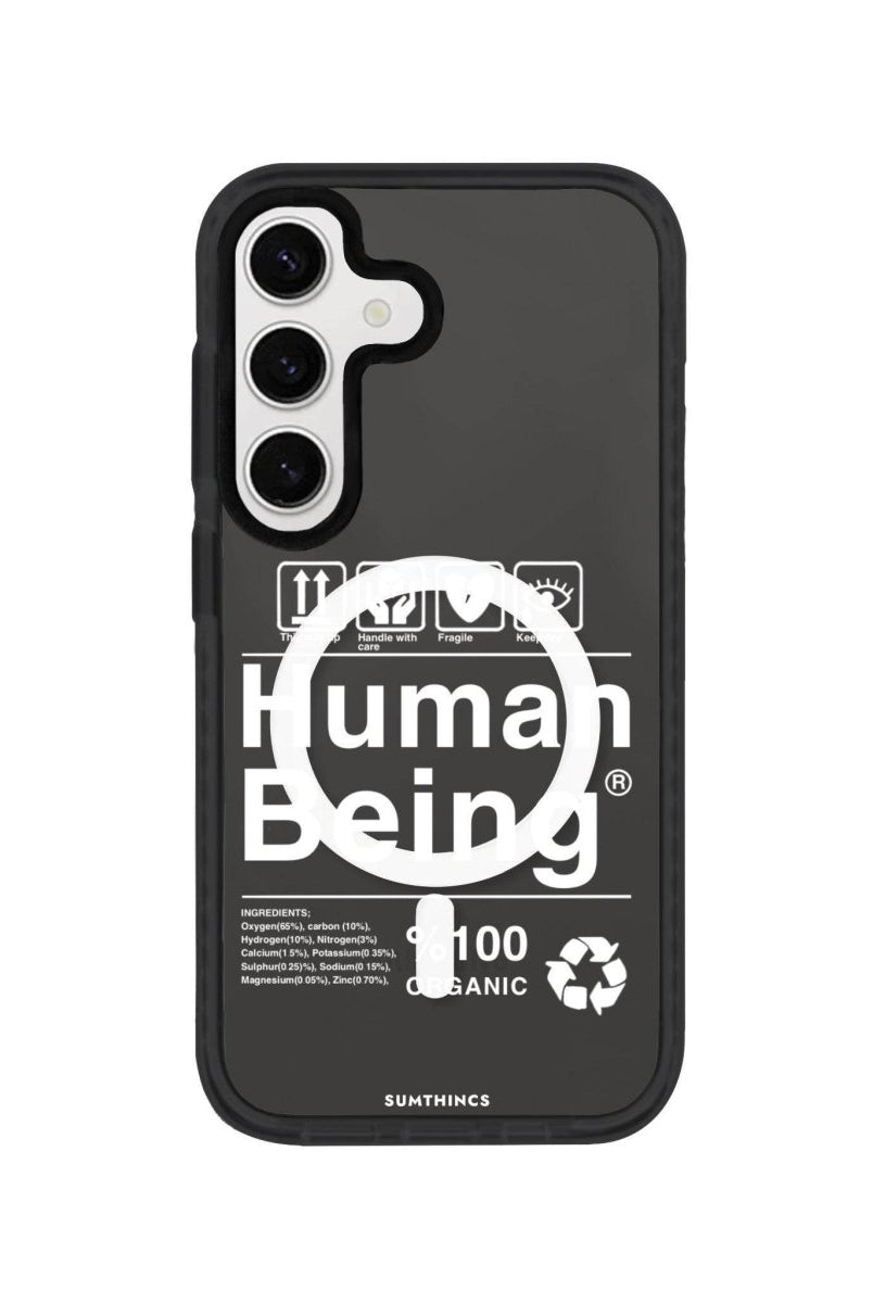 Samsung S24 Plus Human Being Magsafe Procase Şeffaf Telefon Kılıfı Antrasit - SUMTHINCS