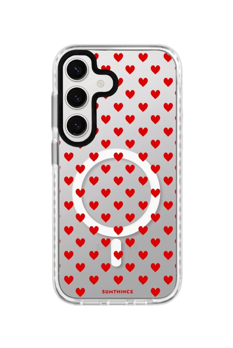 Samsung S24 Plus Little Hearts Magsafe Procase Şeffaf Telefon Kılıfı - SUMTHINCS