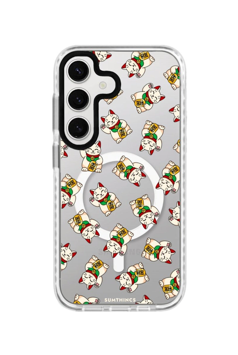 Samsung S24 Plus Maneki Neko Magsafe Procase Şeffaf Telefon Kılıfı - SUMTHINCS