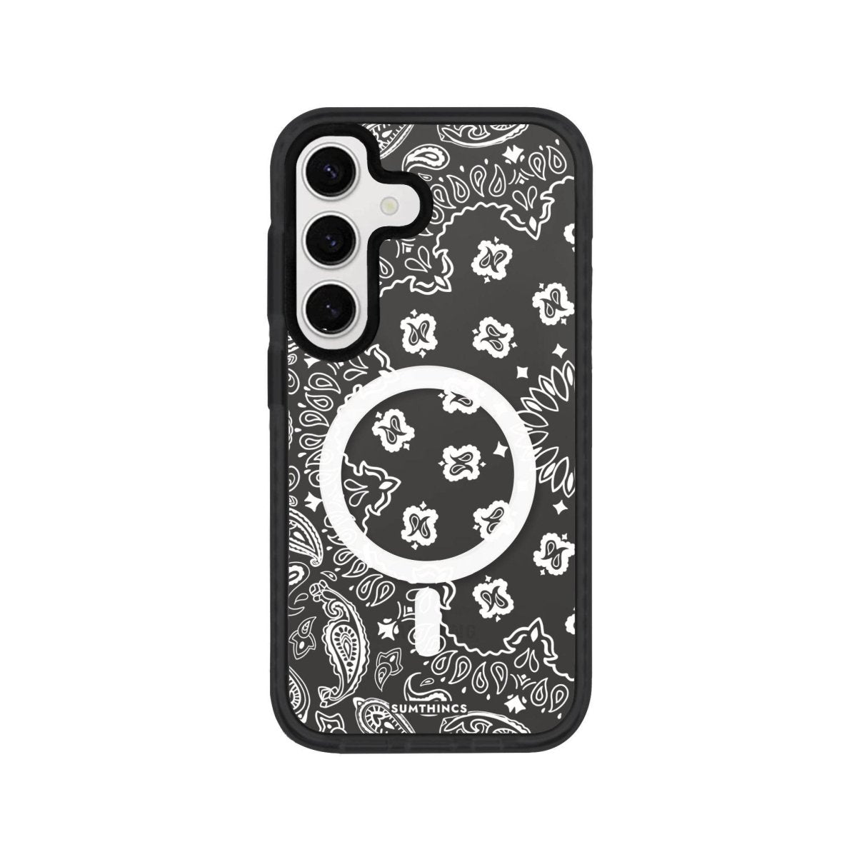 Samsung S24 Plus Paisley Magsafe Procase Şeffaf Telefon Kılıfı Antrasit - SUMTHINCS