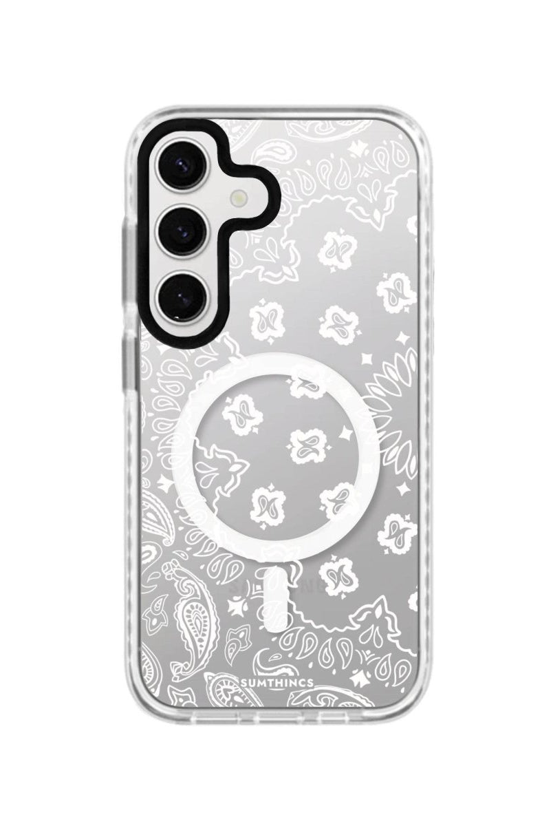 Samsung S24 Plus Paisley Magsafe Procase Şeffaf Telefon Kılıfı Beyaz Şeffaf - SUMTHINCS