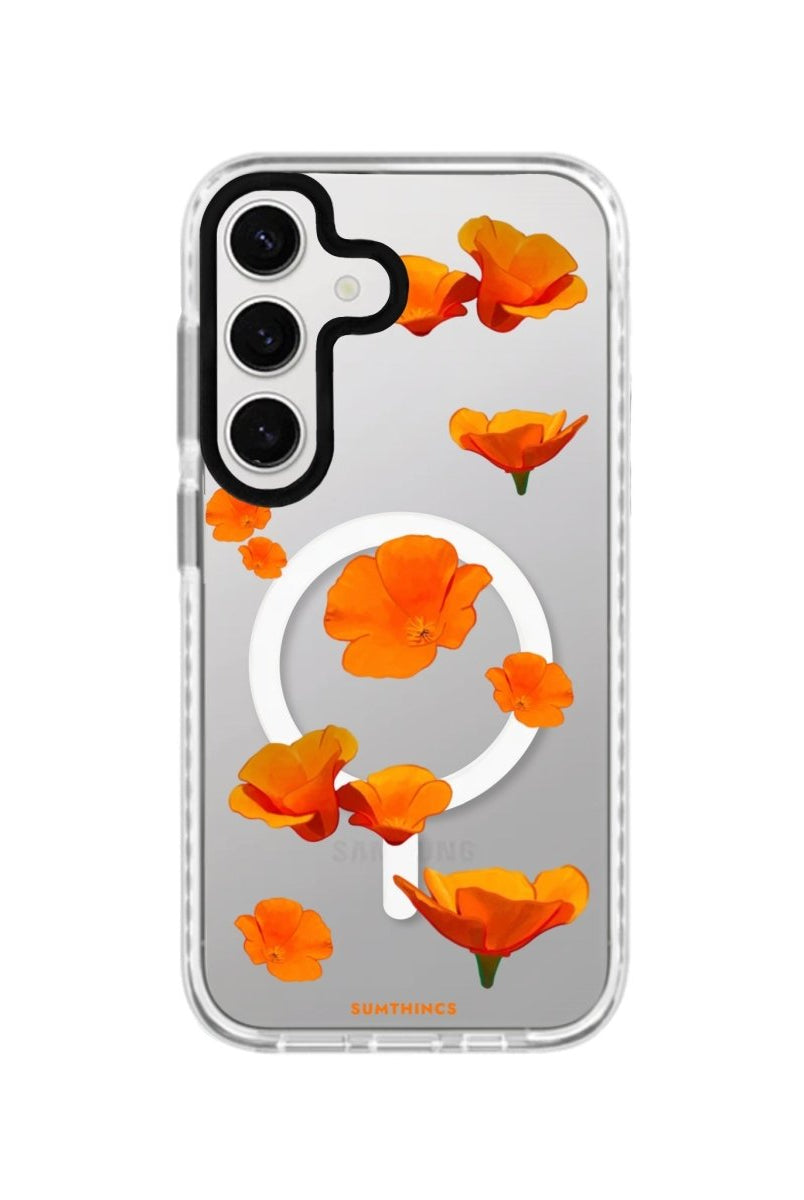 Samsung S24 Plus Poppies Magsafe Procase Şeffaf Telefon Kılıfı - SUMTHINCS