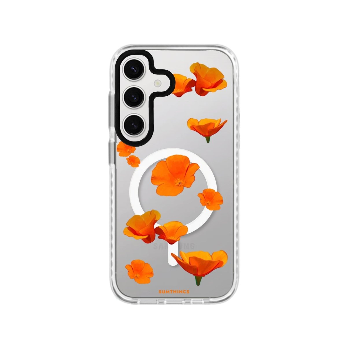 Samsung S24 Plus Poppies Magsafe Procase Şeffaf Telefon Kılıfı - SUMTHINCS