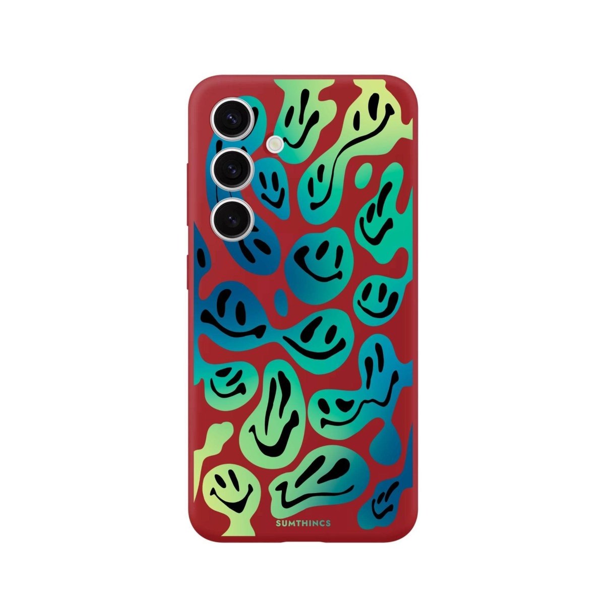 Samsung S24 Smiley Premium Telefon Kılıfı Kırmızı - SUMTHINCS