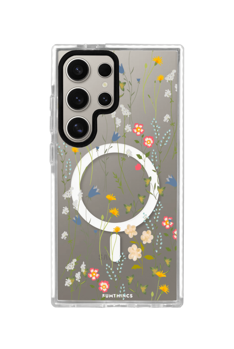 Samsung S24 Ultra Eternal Garden Magsafe Procase Şeffaf Telefon Kılıfı Beyaz Şeffaf - SUMTHINCS