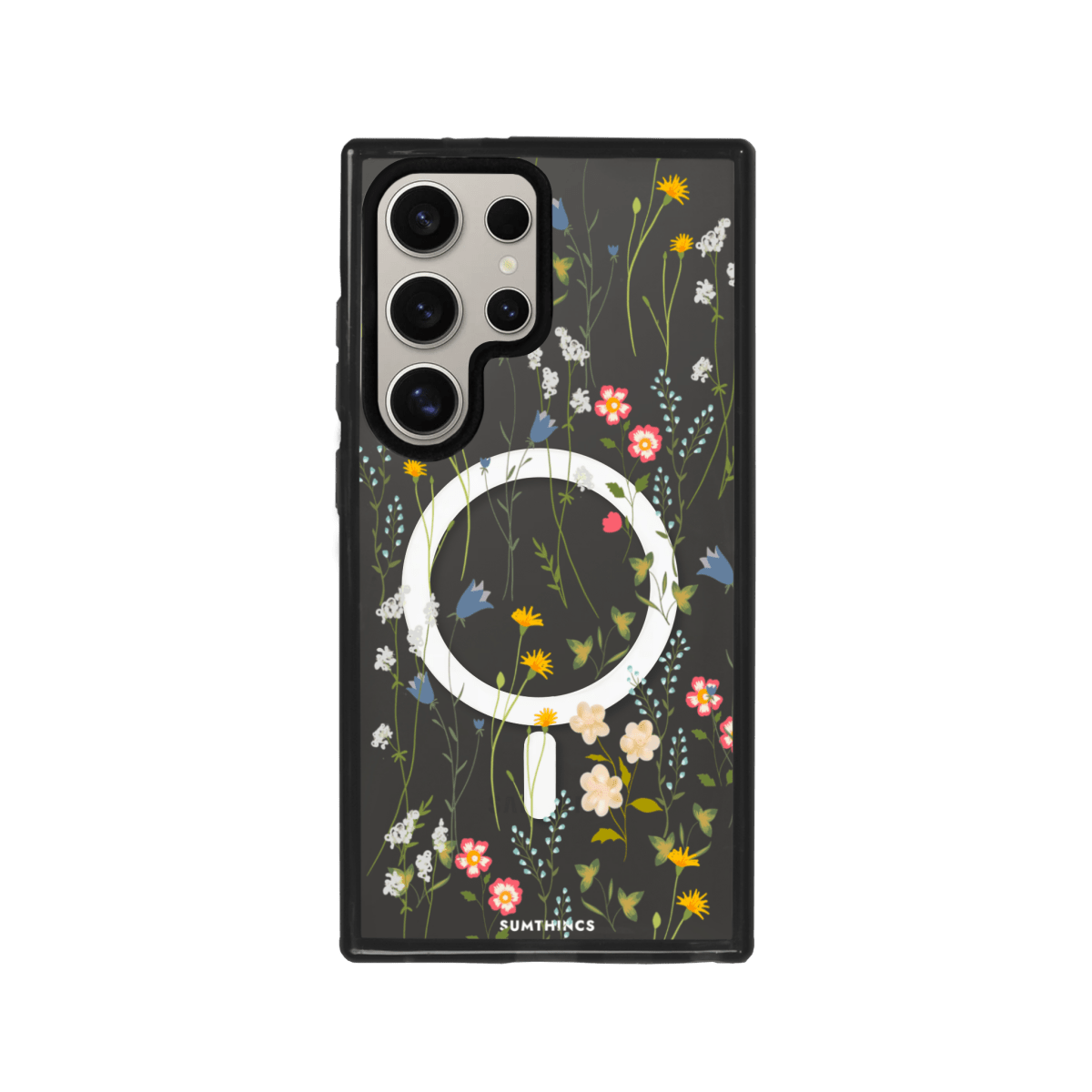 Samsung S24 Ultra Eternal Garden Magsafe Procase Şeffaf Telefon Kılıfı Antrasit - SUMTHINCS