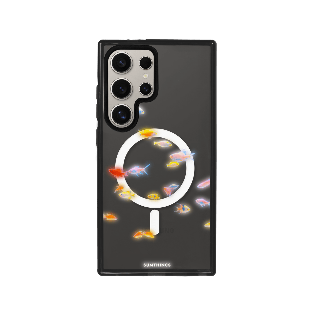 Samsung S24 Ultra Neon Fish Magsafe Procase Şeffaf Telefon Kılıfı Antrasit - SUMTHINCS