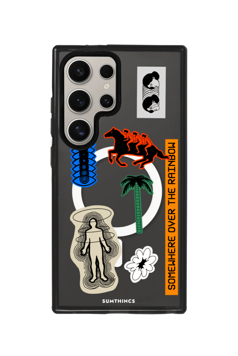 Samsung S24 Ultra Somewhere Magsafe Procase Şeffaf Telefon Kılıfı Antrasit - SUMTHINCS