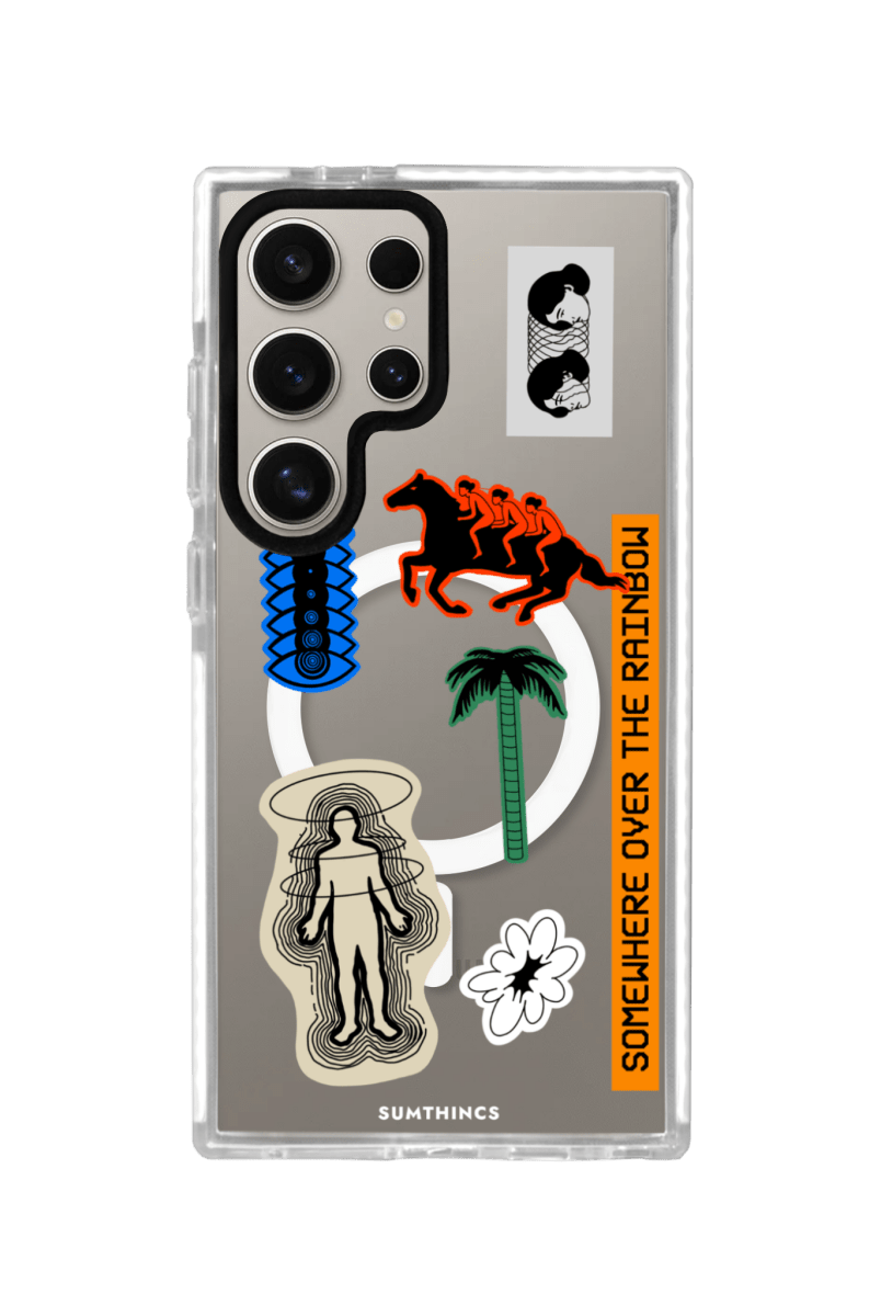 Samsung S24 Ultra Somewhere Magsafe Procase Şeffaf Telefon Kılıfı Beyaz Şeffaf - SUMTHINCS