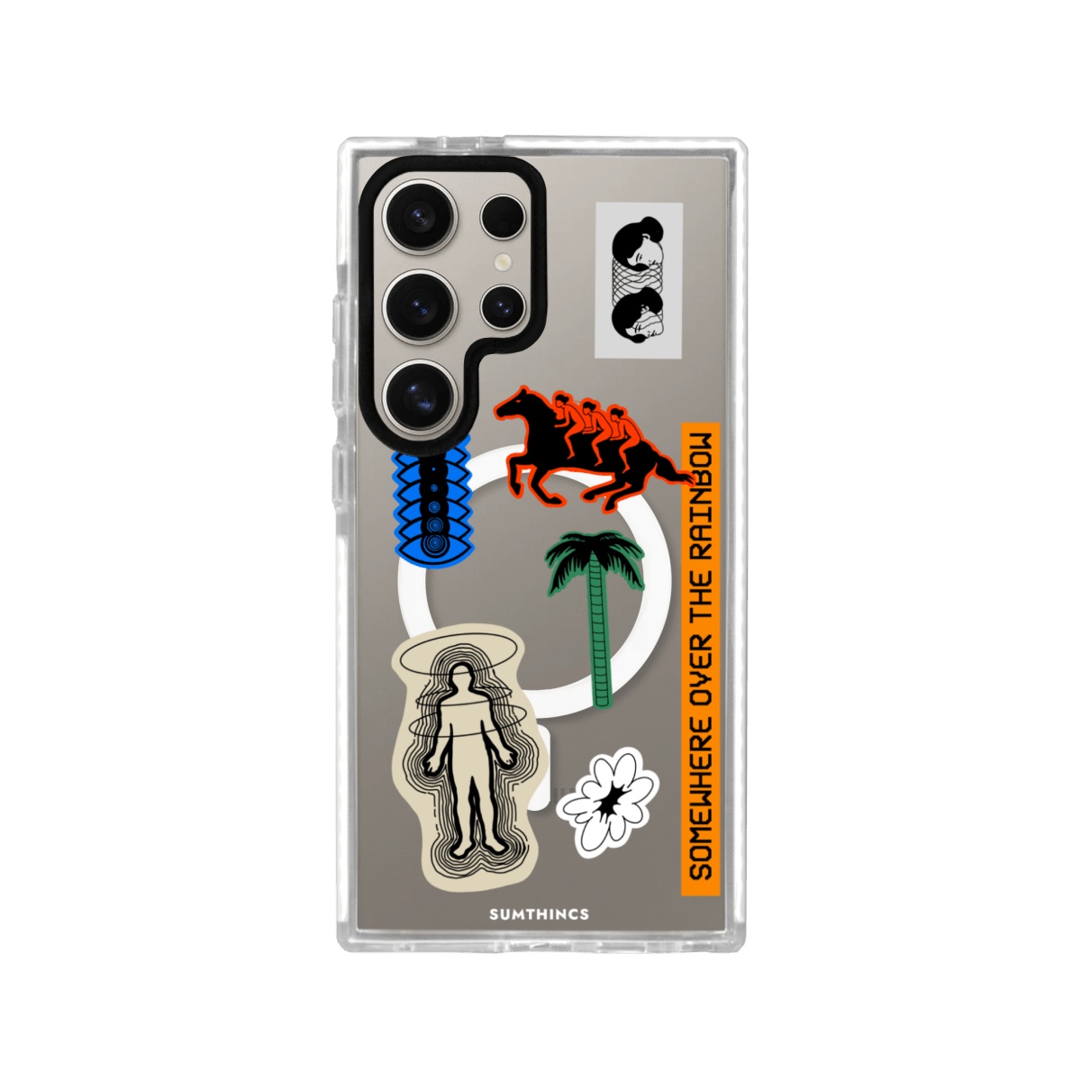 Samsung S24 Ultra Somewhere Magsafe Procase Şeffaf Telefon Kılıfı Beyaz Şeffaf - SUMTHINCS