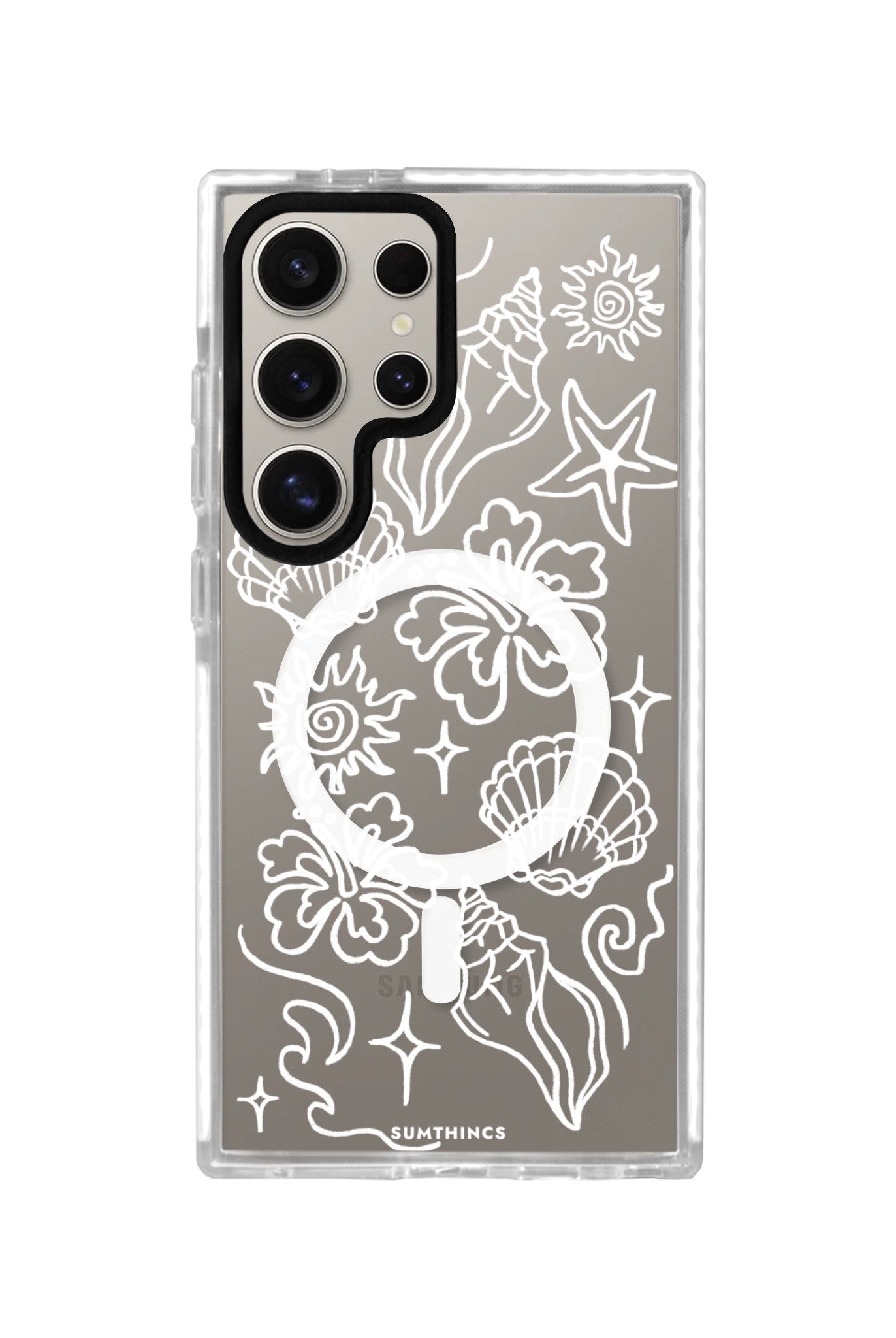 Samsung S24 Ultra Summer Sketch Magsafe Procase Şeffaf Telefon Kılıfı - SUMTHINCS