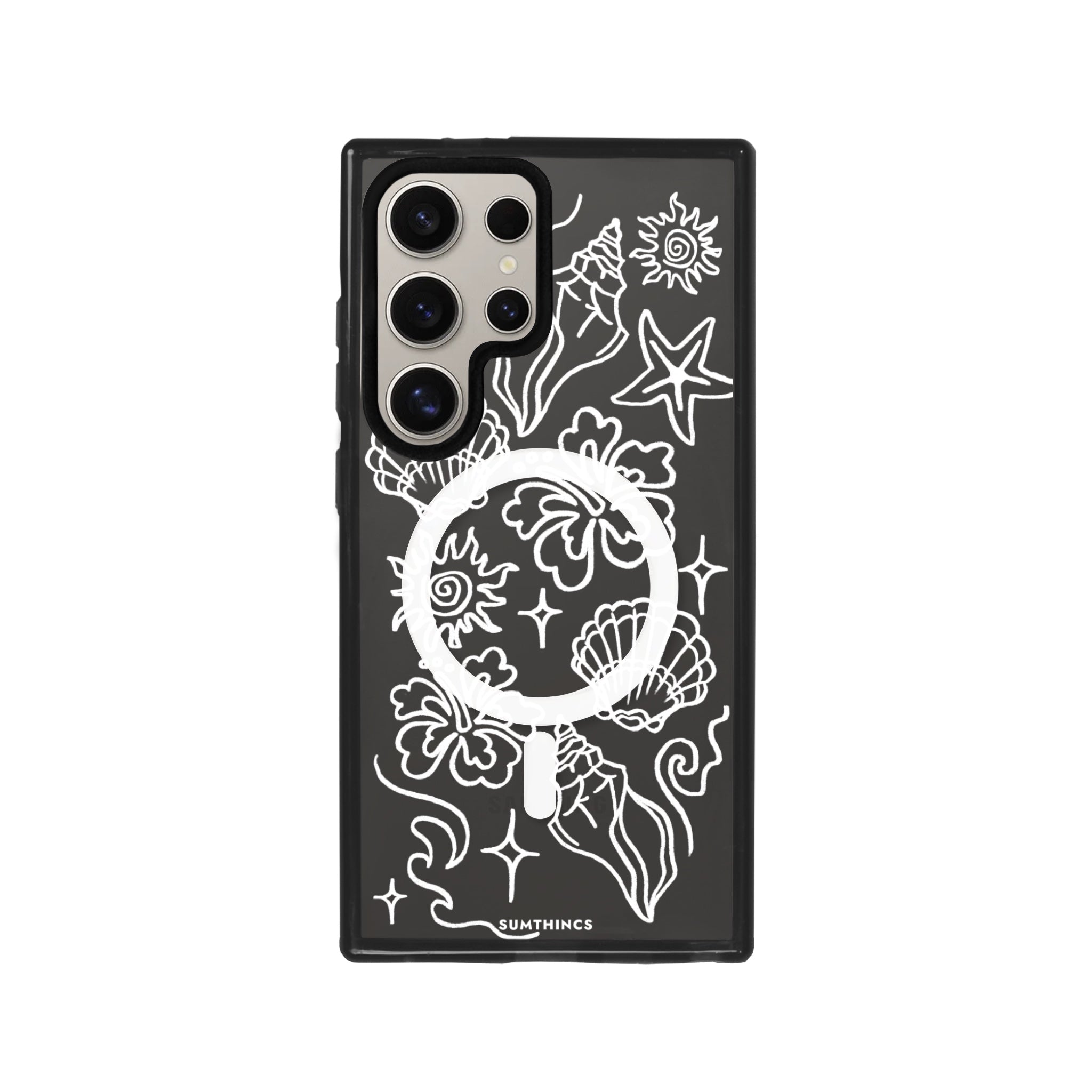 Samsung S24 Ultra Summer Sketch Magsafe Procase Şeffaf Telefon Kılıfı - SUMTHINCS