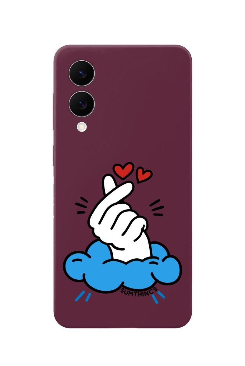 Samsung S25 Edge Crush Premium Telefon Kılıfı Bordo - SUMTHINCS