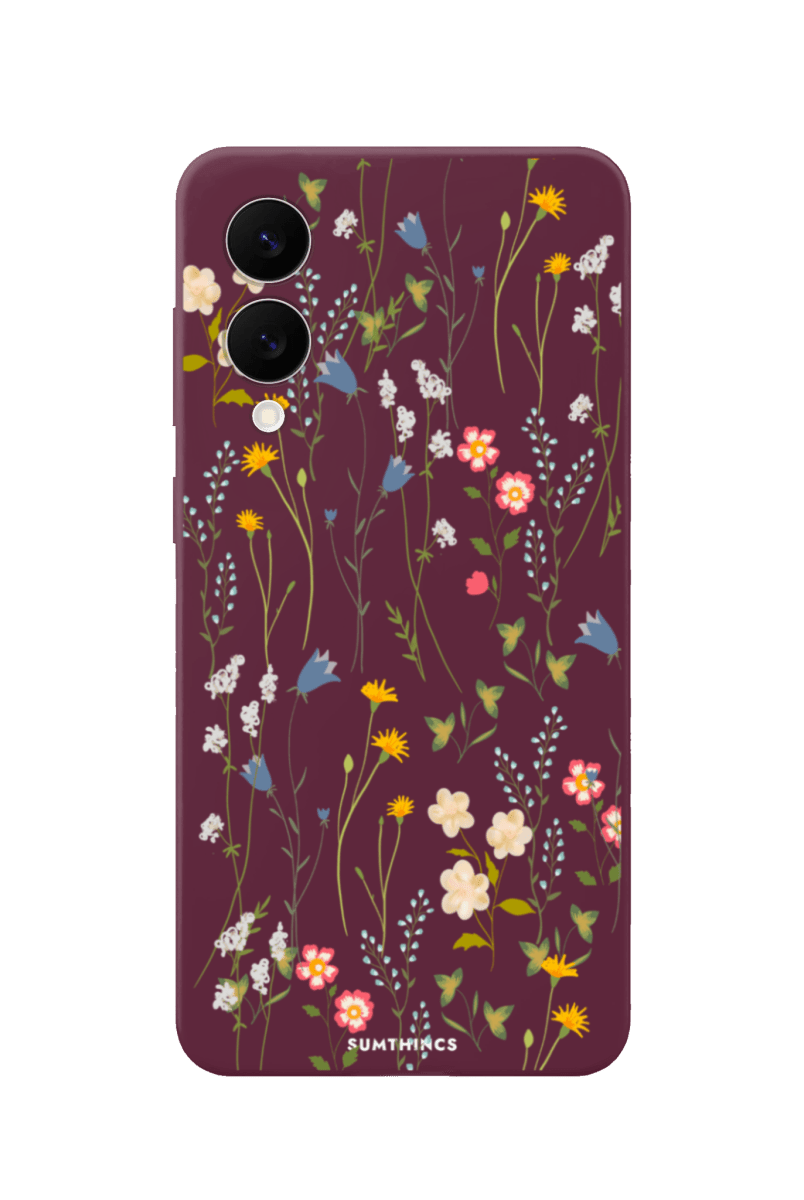 Samsung S25 Edge Eternal Garden Premium Telefon Kılıfı Bordo - SUMTHINCS
