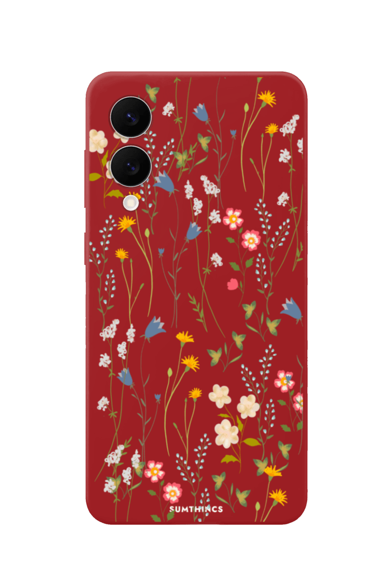 Samsung S25 Edge Eternal Garden Premium Telefon Kılıfı Kırmızı - SUMTHINCS