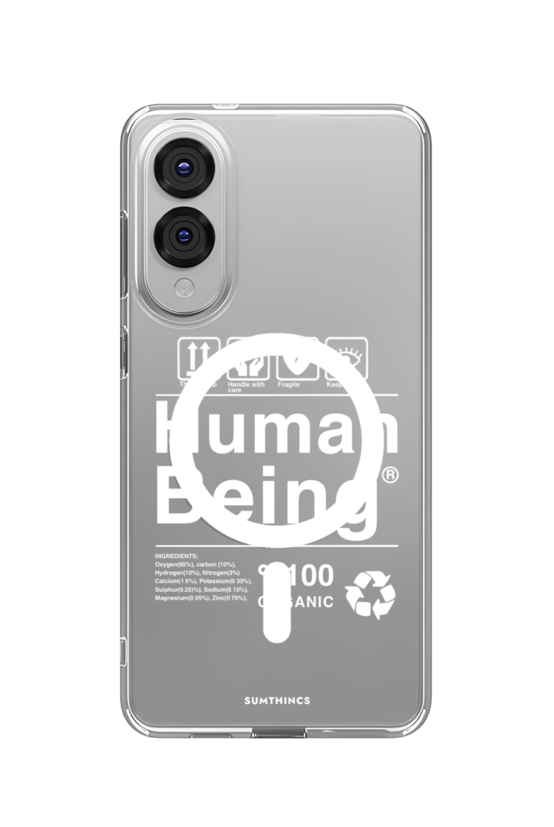 Samsung S25 Edge Human Being Clear Magsafe Şeffaf Telefon Kılıfı - SUMTHINCS
