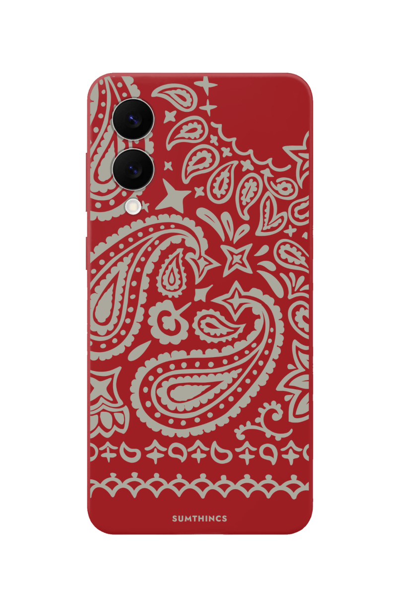 Samsung S25 Edge Urban Bandana Premium Telefon Kılıfı Kırmızı - SUMTHINCS