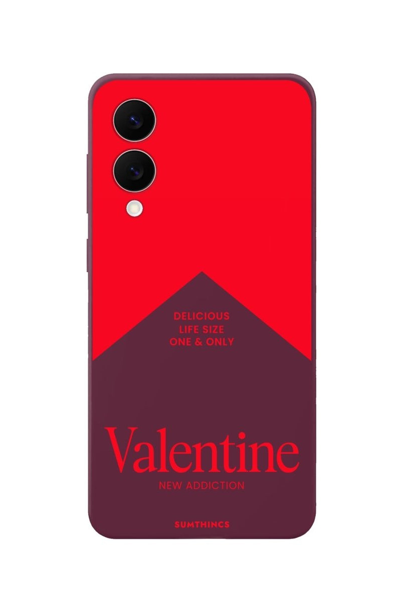Samsung S25 Edge Valentine Premium Telefon Kılıfı Bordo - SUMTHINCS