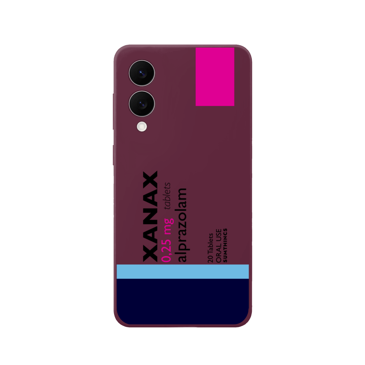 Samsung S25 Edge Xanax Premium Telefon Kılıfı Bordo - Sumthincs