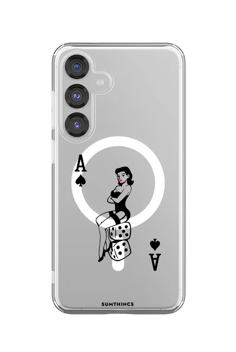 Samsung S25 FE Ace Queen Clear Magsafe Şeffaf Telefon Kılıfı - SUMTHINCS