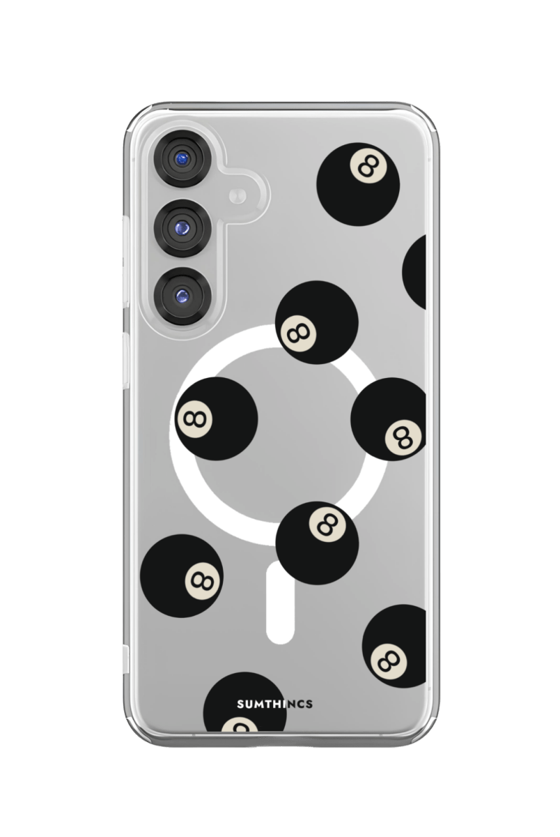 Samsung S25 Plus 8Ball Clear Magsafe Şeffaf Telefon Kılıfı - SUMTHINCS