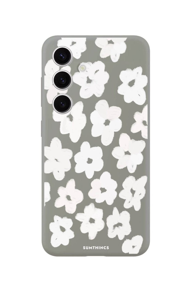 Samsung S25 Plus Blossoms Premium Telefon Kılıfı Gri - SUMTHINCS