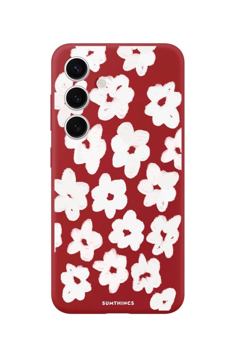 Samsung S25 Plus Blossoms Premium Telefon Kılıfı Kırmızı - SUMTHINCS