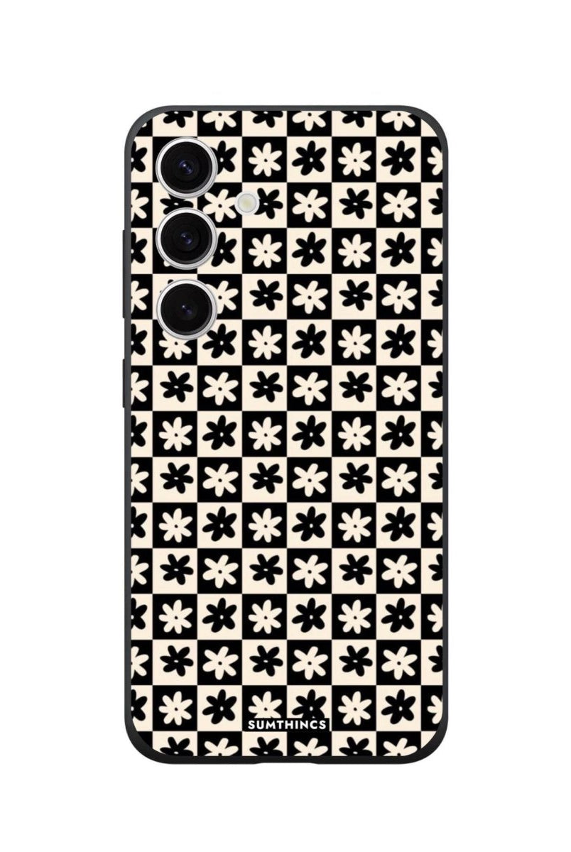 Samsung S25 Plus Check Flowers Premium Telefon Kılıfı - SUMTHINCS