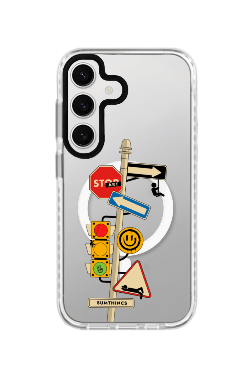 Samsung S25 Plus Crossroad Magsafe Procase Şeffaf Telefon Kılıfı Beyaz Şeffaf - SUMTHINCS