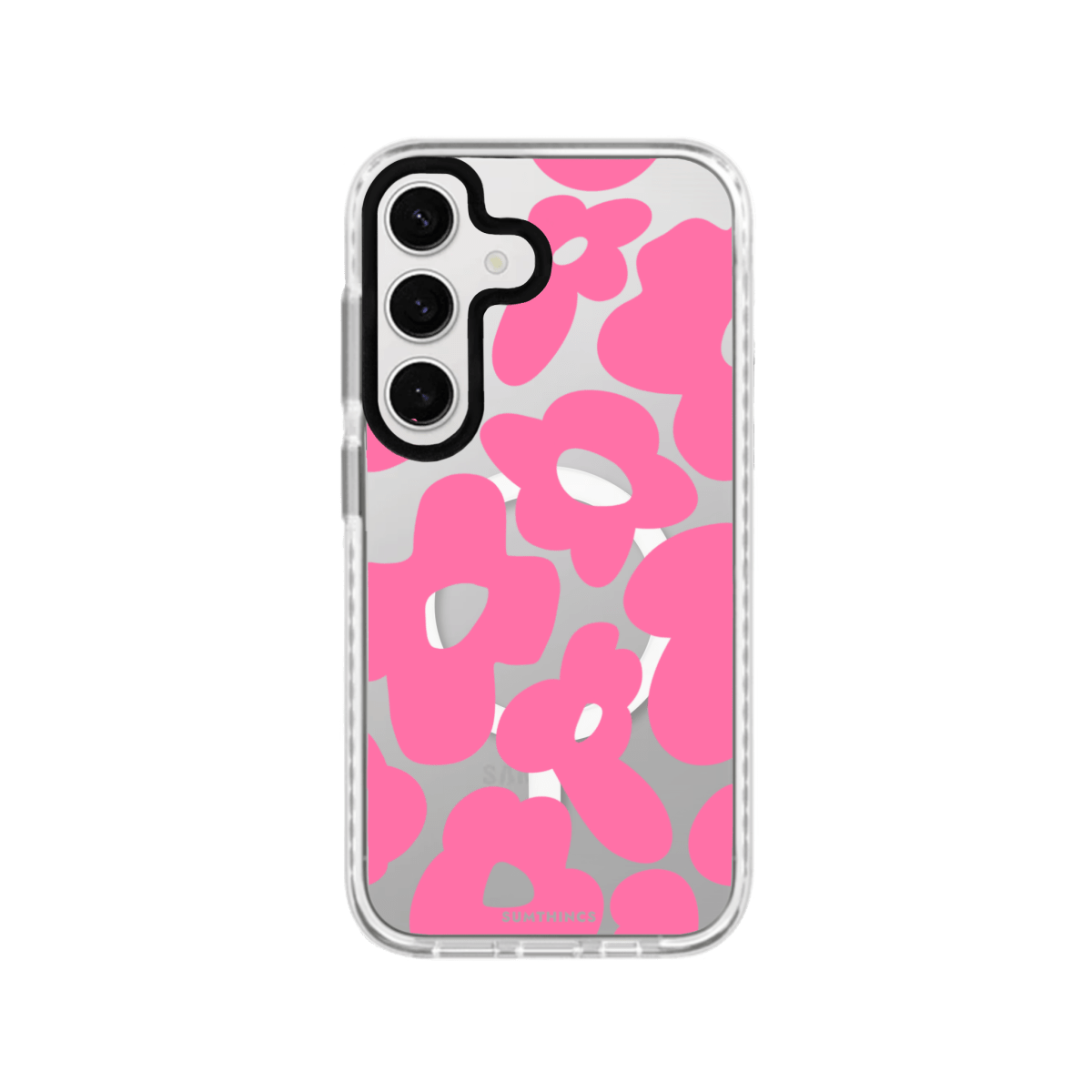 Samsung S25 Plus Daisy Pop Magsafe Procase Telefon Kılıfı Beyaz Şeffaf - SUMTHINCS