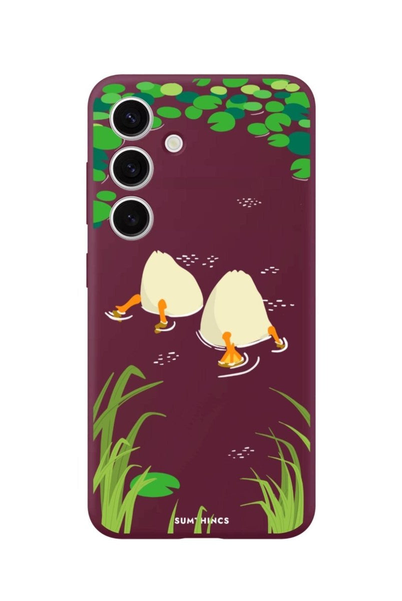 Samsung S25 Plus Ducks Premium Telefon Kılıfı Bordo - SUMTHINCS