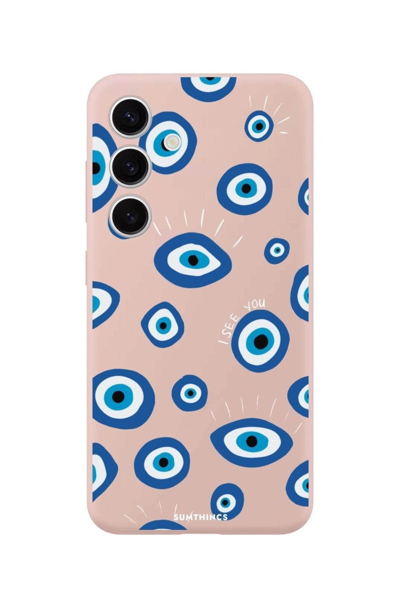 Samsung S25 Plus I See You Premium Telefon Kılıfı Bej - SUMTHINCS