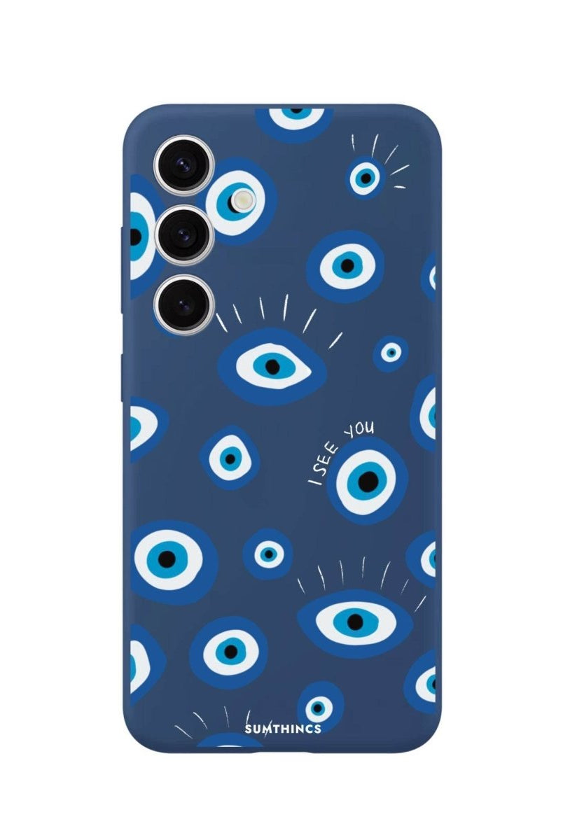 Samsung S25 Plus I See You Premium Telefon Kılıfı Pasifik Mavi - SUMTHINCS