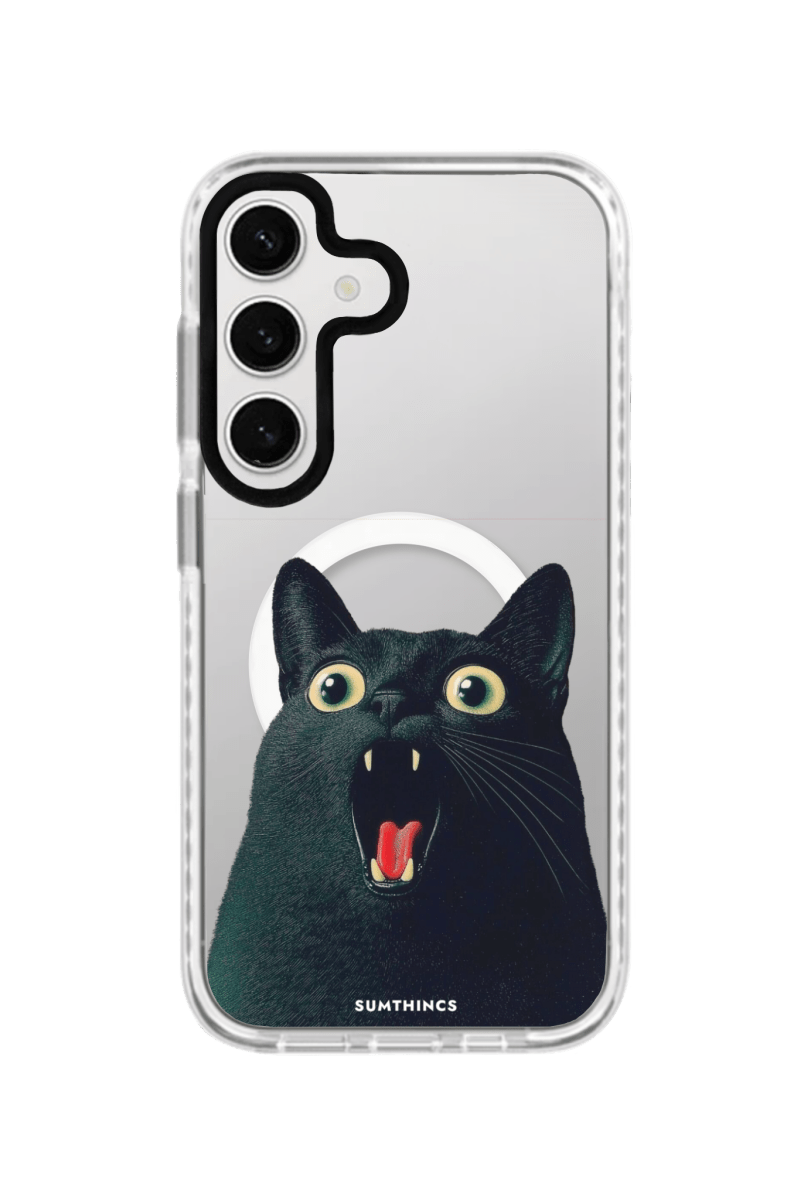 Samsung S25 Plus Meoww Magsafe Procase Telefon Kılıfı Beyaz Şeffaf - SUMTHINCS