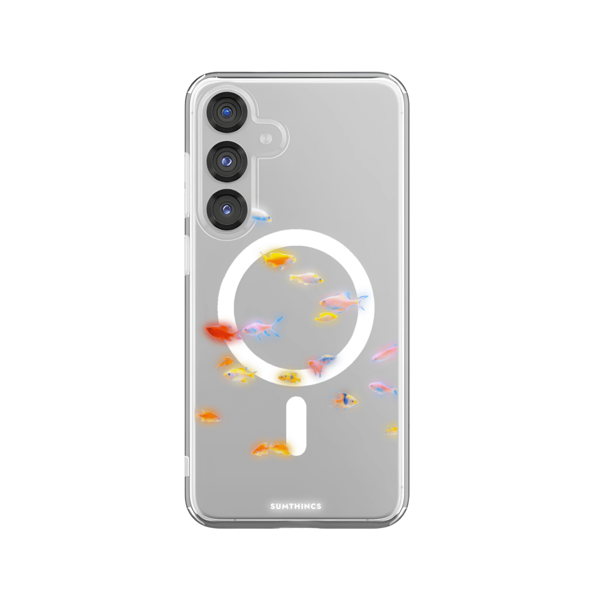 Samsung S25 Plus Neon Fish Clear Magsafe Şeffaf Telefon Kılıfı - SUMTHINCS
