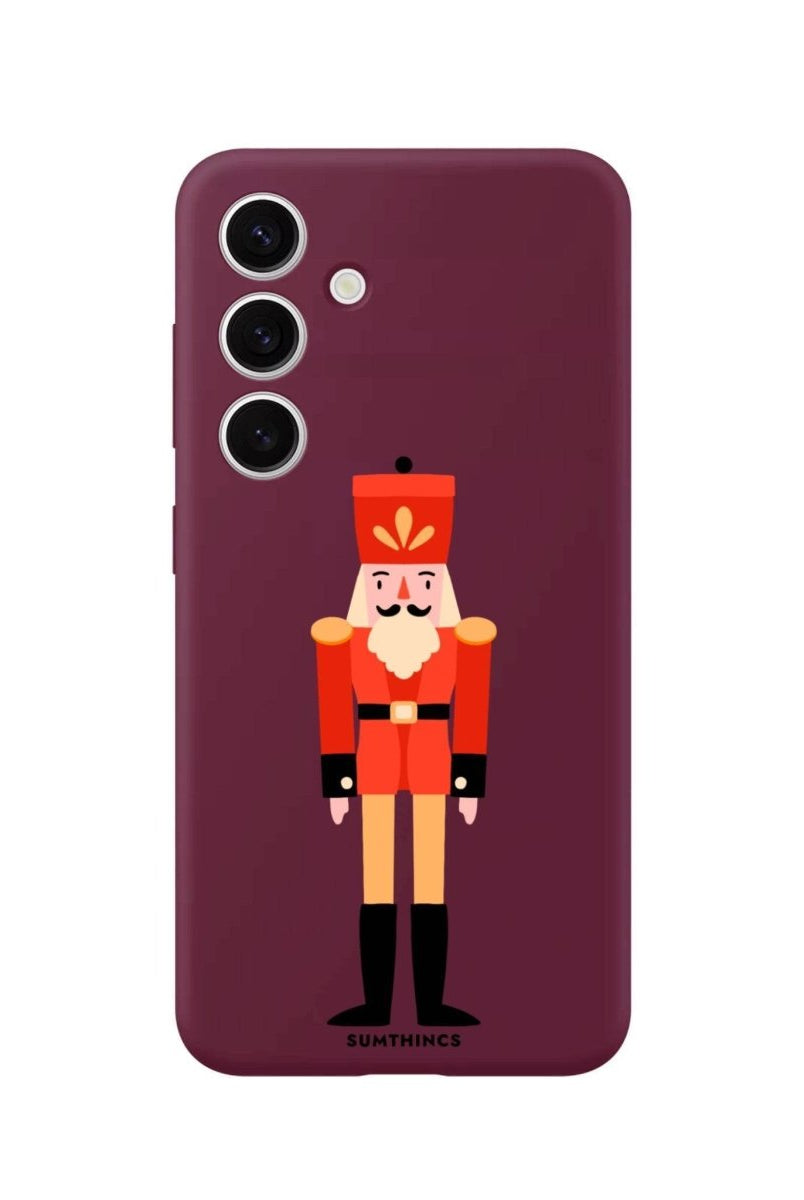 Samsung S25 Plus Nutcracker Premium Telefon Kılıfı Bordo - SUMTHINCS