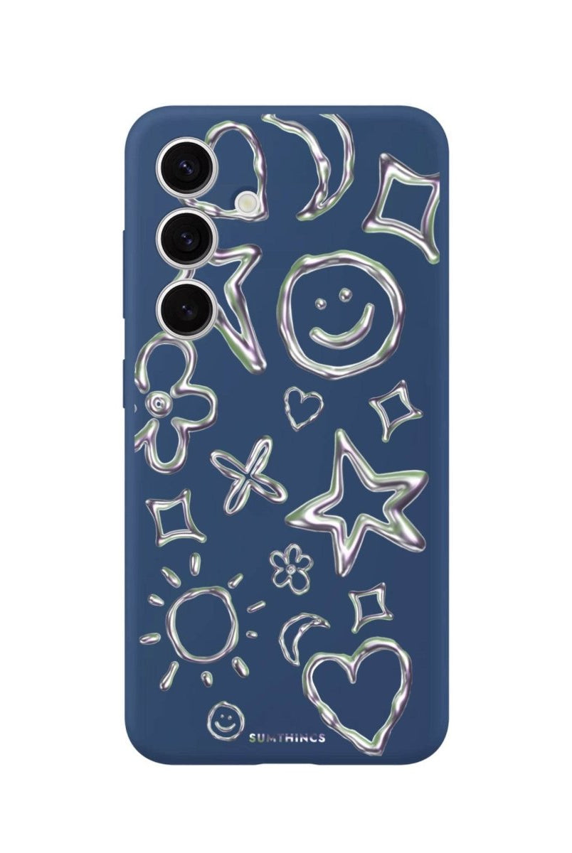 Samsung S25 Plus Silver Doodles Premium Telefon Kılıfı - SUMTHINCS