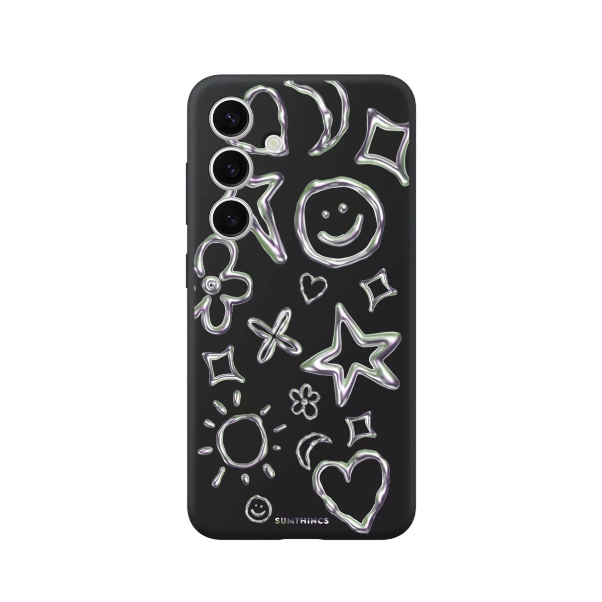 Samsung S25 Plus Silver Doodles Premium Telefon Kılıfı - SUMTHINCS