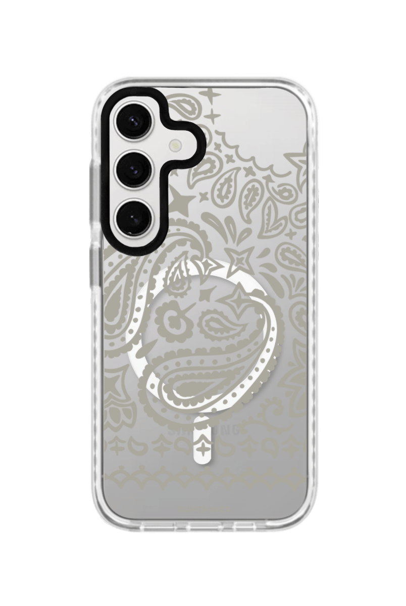 Samsung S25 Plus Urban Bandana Magsafe Procase Şeffaf Telefon Kılıfı Beyaz Şeffaf - SUMTHINCS