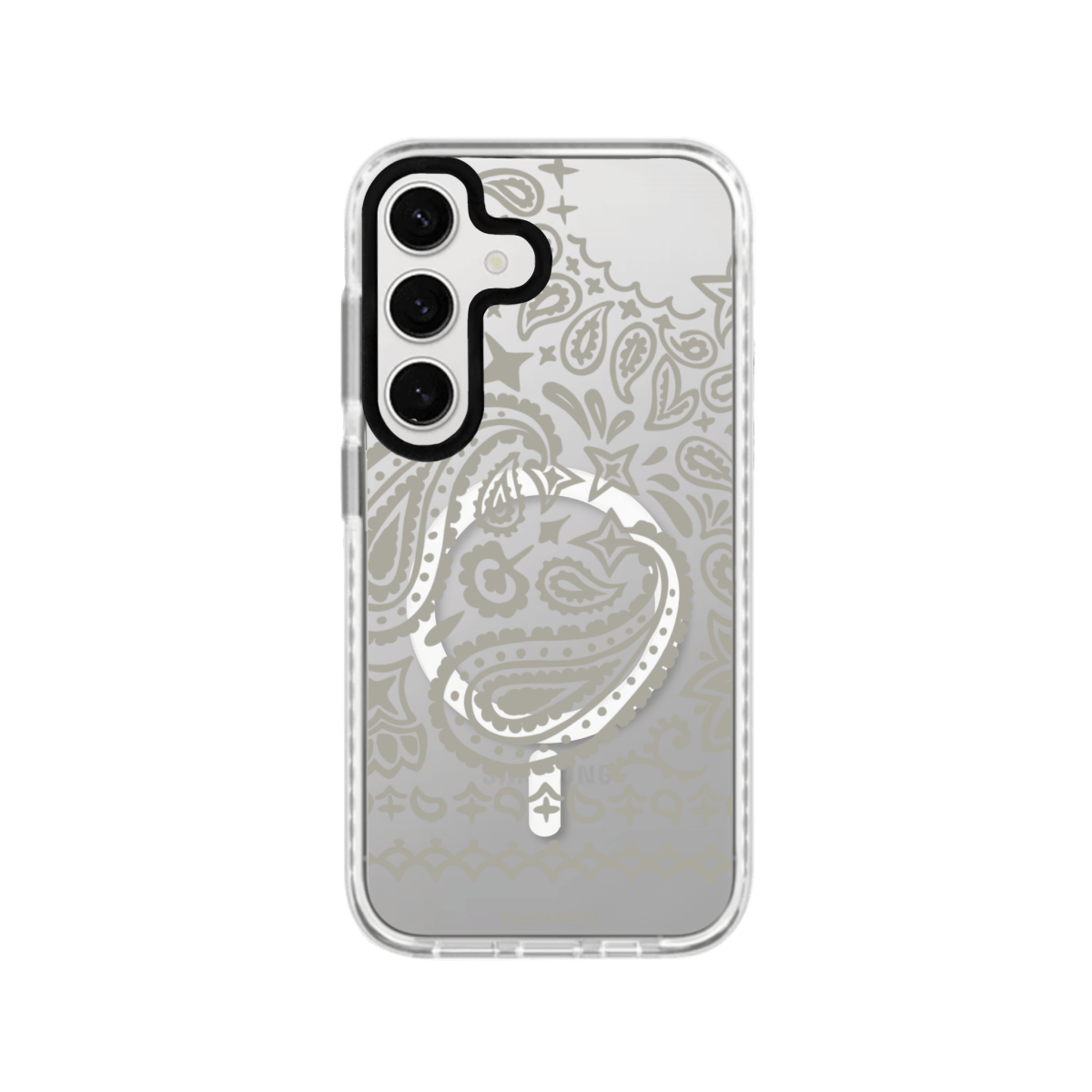 Samsung S25 Plus Urban Bandana Magsafe Procase Şeffaf Telefon Kılıfı Beyaz Şeffaf - SUMTHINCS