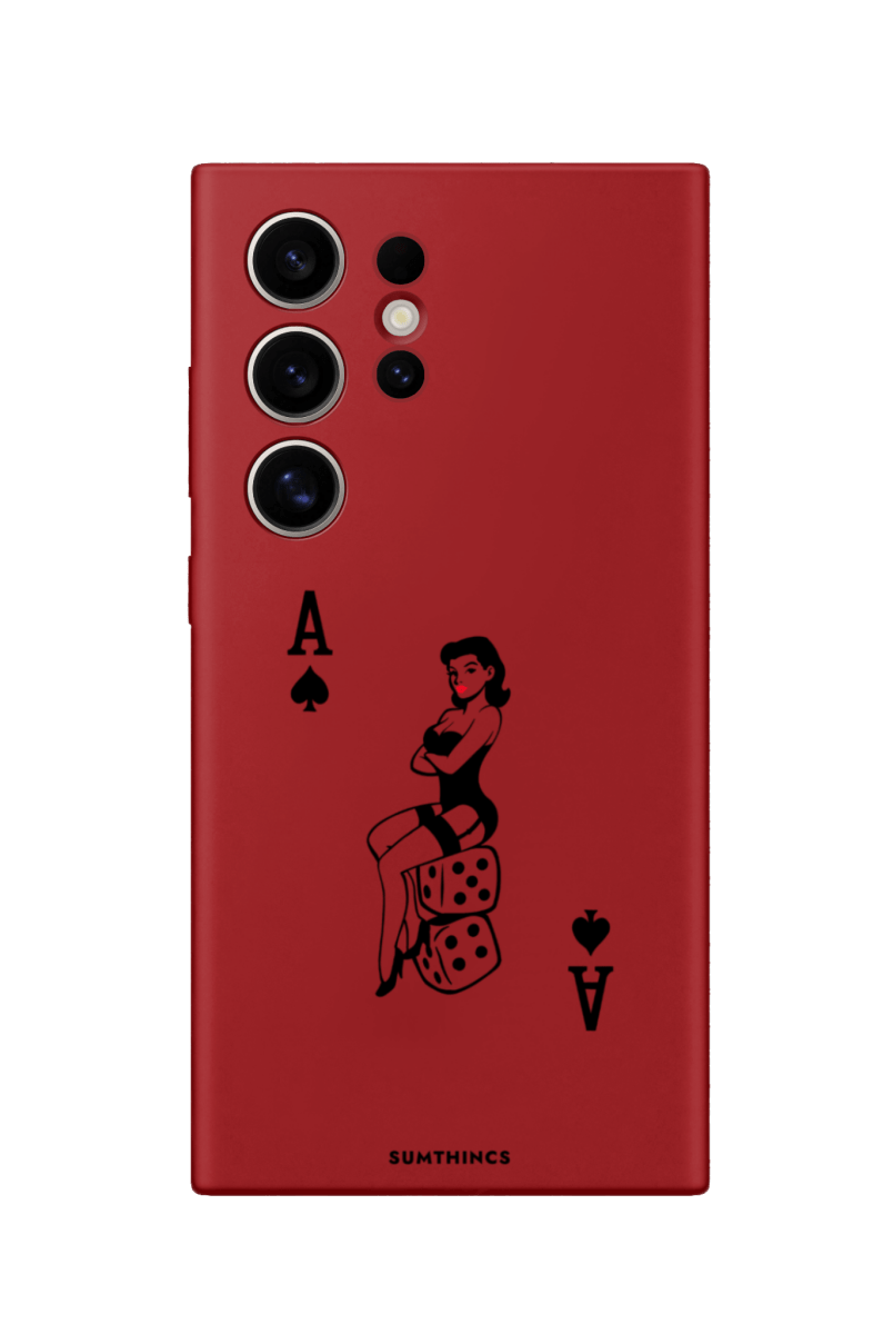 Samsung S25 Ultra Ace Queen Premium Telefon Kılıfı Kırmızı - SUMTHINCS